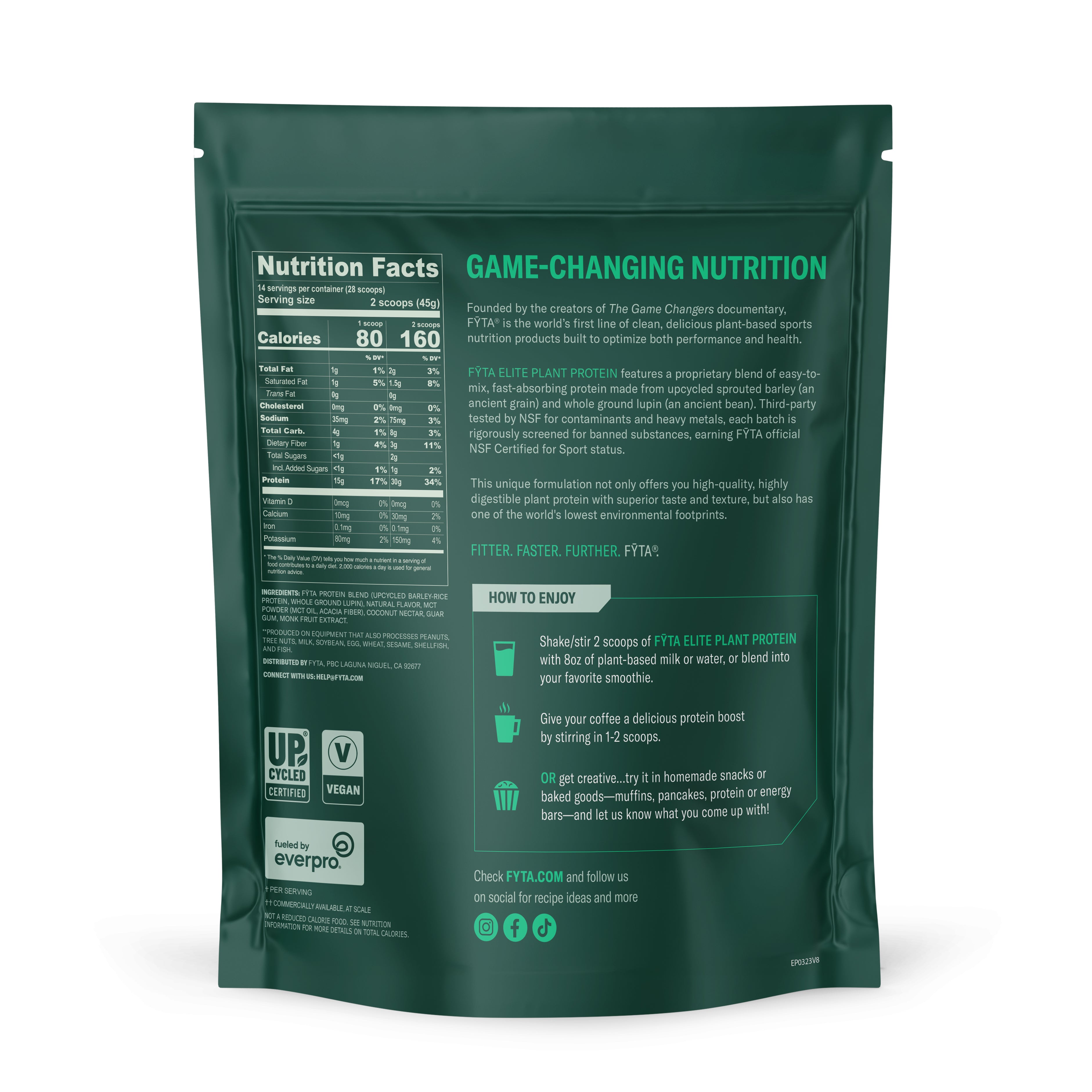 FYTA Game Changing Nutrition Elite Plant Protein